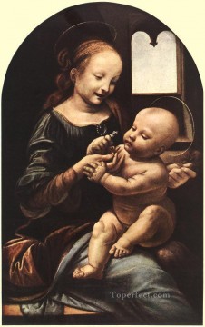  Leonardo Lienzo - Madonna con flor Leonardo da Vinci